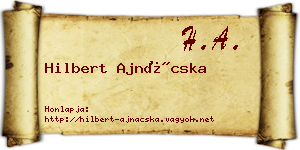 Hilbert Ajnácska névjegykártya